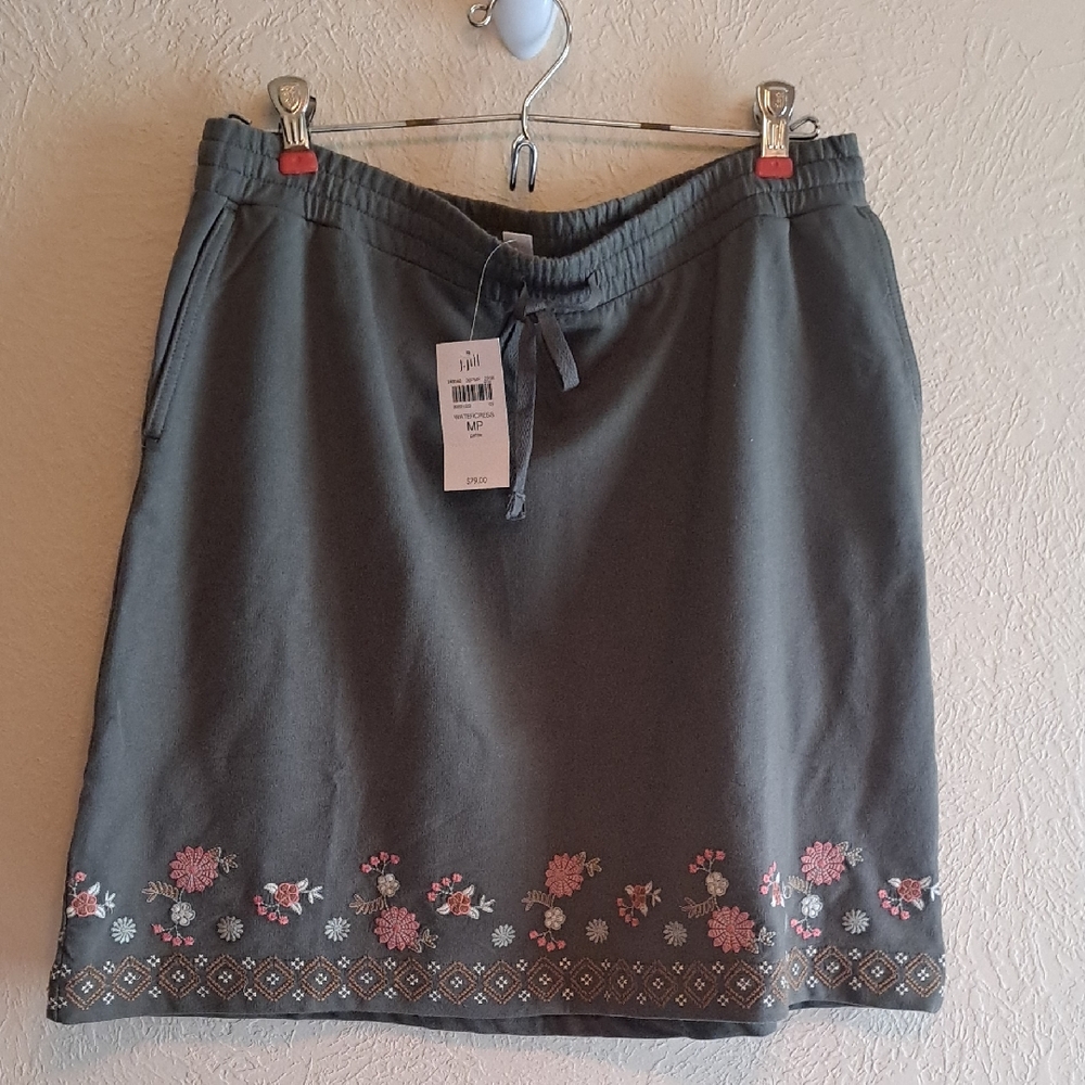 J Jill Olive Green Skirt